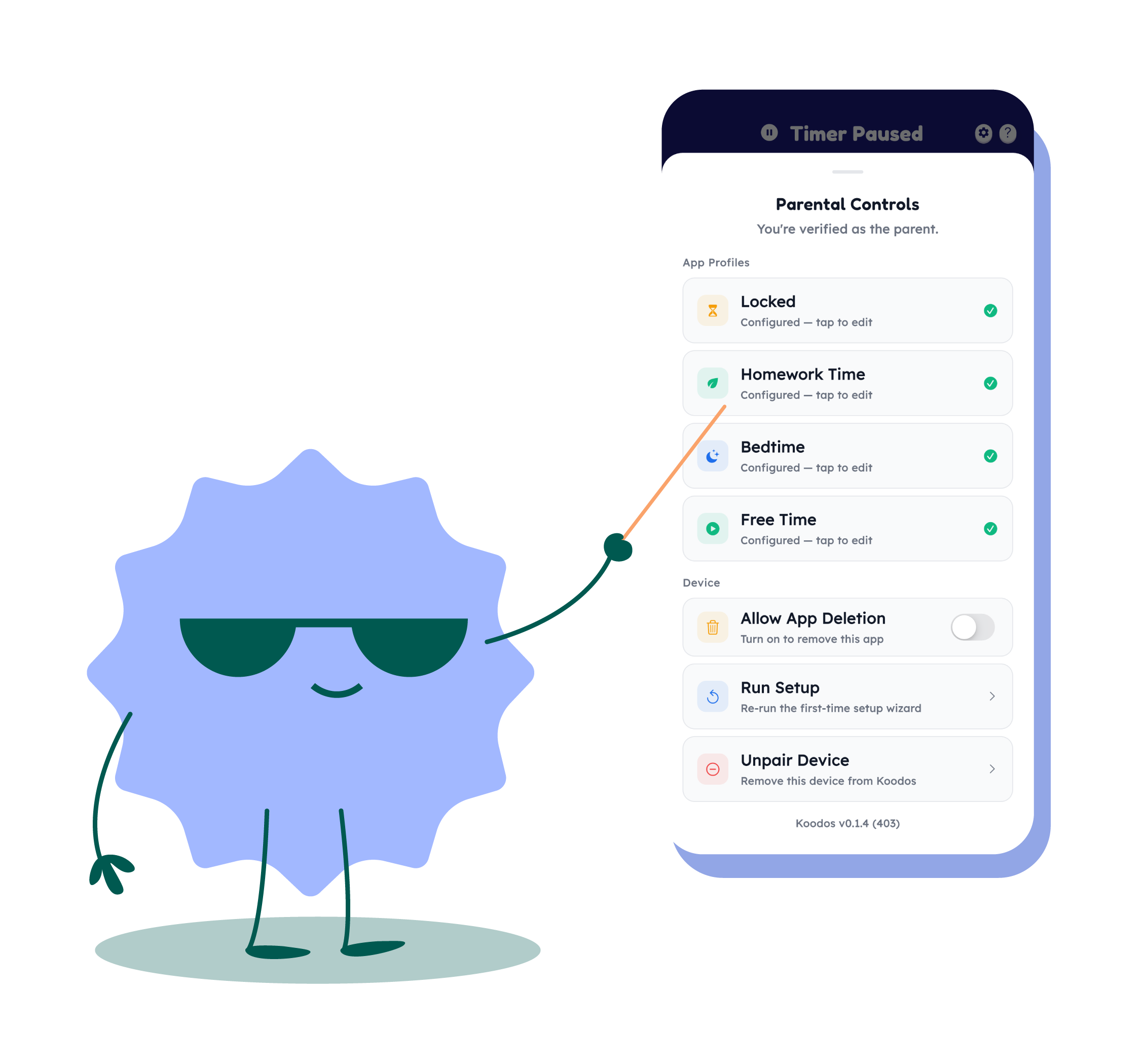 Koodos screen time management